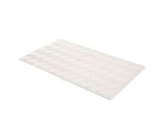 AmazonBasics Tapis de bain antidérapant, Vague, Blanc, 70 x 40 cm