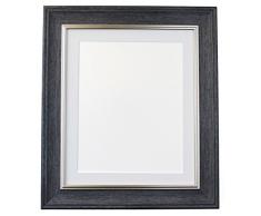 Frames by Post Scandi Cadre Photo Vintage, Charcoal Grey with Light Grey Mount, 20 x 16 Image Size 16 x 12 inch