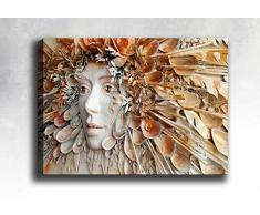 Bonamaison Peinture sur toile, multicolore, 30 x 40 cm - Conçu et fabriqué en Turquie