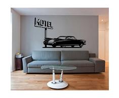 TATOUTEX Stickers Cadillac et Motel - Blanc, L 150cm x H 90cm