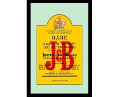Empire 537461 Miroir imprimÃ© Jack Daniels Whiskey avec Cadre en Plastique faÃ§on Bois 20 x 30 cm