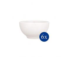 Villeroy & Boch 10-1380-8954 Twist White BOL Lot de 6 bols classiques pour cÃ©rÃ©ales, salade, desserts, porcelaine, blanc, passe au lave-vaisselle, 650 ml