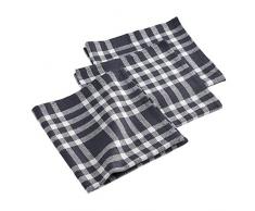 ligne décor 3 serviettes de table 45x45 cm traditio noir