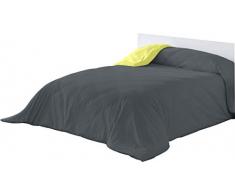 Lucena Cantos - Housse de Couette Bicolor, (Gris/Jaune, 300 x 270)