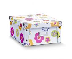 Zeller 17852 Boite de rangement en carton pour enfants, 31 x 26 x 14 cm