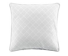 COUSSIN PASSEPOIL 60 x 60 CM COTON IMPRIME LENON BLANC/GRIS