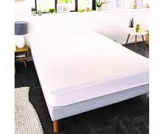 Sweetnight - SurMatelas Mémoire de Forme | 160x200 cm | Epaisseur 3 cm | Viscoélastique | Mousse Haute densité | Déhoussable | Lavable