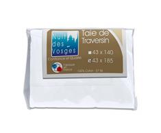 Nuit des Vosges 2094725 Cotoval Taie de Traversin Uni Coton Blanc 43 x 185 cm