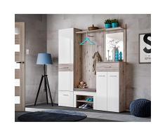 IDEBOX GLO6204 Housse DE Rangement sur Cintre 48X120 CM + 4 Sacs ASPIRATEUR 50X65 CM, Noire
