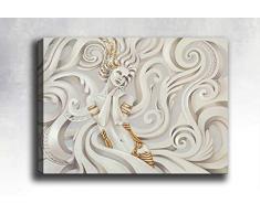 Bonamaison Peinture sur toile, multicolore, 40 x 60 cm - ConÃ§u et fabriquÃ© en Turquie