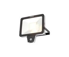 Stanley LED slim line Projecteur rÃ©glable avec PIR, Aluminium, Noir, Aluminium, 3000k, 29.2 x 27.2 x 4 50watts