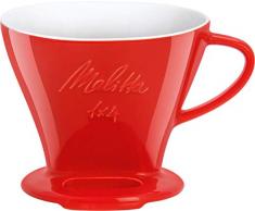 Melitta 219032 Porte Filtre Ã cafÃ© en Porcelaine 1 x 4 Rouge