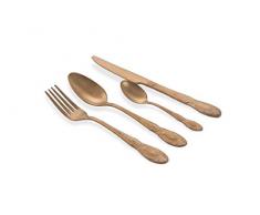 Villa dEste Home Tivoli 2422945Â Wonderland Set Couverts 24Â piÃ¨ces, cuivre satinÃ©, acier