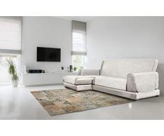 Italian Bed Linen Housse de canapé antidérapante Confortable avec méridienne Gauche 190 cm crème