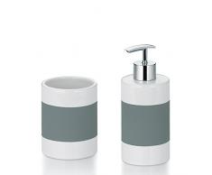 Kela 390161 Laletta Ensemble de Salle de Bain Céramique Gris 3 Pièces