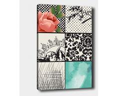 Bonamaison Peinture sur toile, multicolore, 50 x 70 cm - Conçu et fabriqué en Turquie