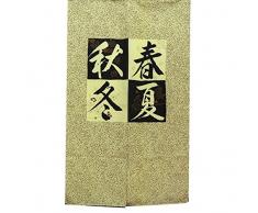 lachineuse Rideau Japonais NOREN - Idéogrammes Les 4 Saisons