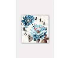 Bonamaison Horloge Murale en MDF, Multicolore, 30 x 30 cm