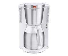 Melitta Look Therm Deluxe 1011-13, Machine Ã CafÃ© Ã Filtre avec Carafe Thermique, AromaSelector, Blanc, 1,2 Litre
