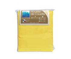 Nuit des Vosges 2108736 Cotoval Housse de Couette Uni Coton Maïs 220 x 240 cm