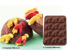 Wonder Cakes by Silikomart 22.508.77.0069 Moule en Silicone, Forme Perroquet, Marron, 1 x 11,5 x 17,3 cm