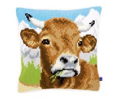 Kit coussin au point de croix Vache