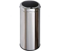 Poubelle de cuisine push 50L TOKYO en acier Inox avec seau Ouverture par simple pression