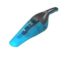 BLACK+DECKER WDC215WA-QW, Aspirateur à Main sans Fil-7,2V-Chargeur sur Base avec indicateur LED de Charge-Brosse et raclette pour Le Nettoyage, Bleu et Gris, 385 ml, 14 W, 385 milliliters