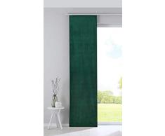 Gardinenbox Milano Coffre à Rideaux occultant en Velours Opaque Noir 100% Polyester Vert 245 x 60 cm
