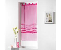 douceur dintÃ©rieur store droit a passants 45x180 cm voile horizon rose