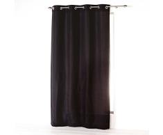 douceur dintÃ©rieur rideau a oeillets 140x260 cm microfibre absolu noir