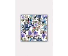 Bonamaison Horloge Murale en MDF, Multicolore, 30 x 30 cm