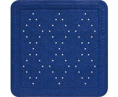 Baveno Grund marbre Tapis de Baignoire, 100% Caoutchouc synthÃ©tique, PVC, Bleu, 55 x 55 cm