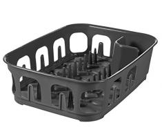 CURVER | Egouttoir essentials rectangulaire 9 assiettes, Anthracite, Sink Top, 39,1x29x10,9 cm