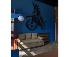 TATOUTEX Stickers Moto Cross et Pilote - Chocolat, L 80cm x H 104cm