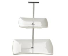 Maxwell & Williams JX250118 East Meets West PrÃ©sentoir Ã 2 Plateaux carrÃ©s pour gÃ¢teaux