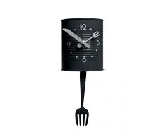 PERAGA Horloge Murale en Pot avec Pendule, Noir