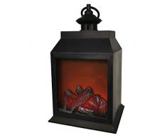 Lanterne de cheminée LED avec minuterie 6 heures, piles fonctionnant pour Noël, décoration, mariage, éclairage dambiance denviron 16 x 14 x 27 cm
