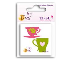 Toga DCT15B Matrice de Découpe Dco Petites Tasses Métal Blanc 5 x 5 x 0.2 cm