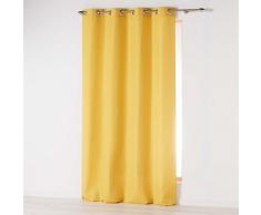 douceur dintérieur rideau a oeillets 140x280 cm microfibre absolu moutarde