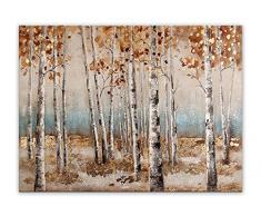 Arte Dal Mondo AS422X1 ForÃªt Tableau Floral Modern Peint Ã la Main sur Toile avec Chassis, Acrylique, Multicolore, 120 x 3,5 x 90 cm