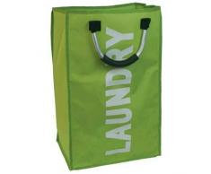 Highliving Panier Ã Linge Pliable Grand Panier de Rangement, Vert, W34*D24*54 cm