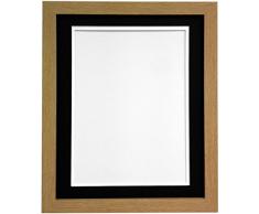 FRAMES BY POST Cadre Photo Largeur H7, 25Â mm dÃ©paisseur, avec Contour Blanc, Bois Dense, chÃªne, 14 x 11 inch Image Size A4