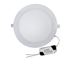Wonderlamp W-E000046 Spot LED extra-plat rond Blanc Puissance déclairage 18 W (1450 lm) 6000 K (lumière froide) 1 unité Una unidad blanc