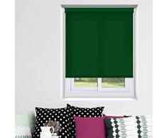 MADECOSTORE Store Enrouleur Tamisant Tissu Uni Vert Sapin - L94 x H190cm - Avec perÃ§age