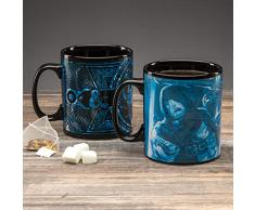 Paladone Tasse Magique, Mug thermosensible Bleu et Noir 11 x 10 x 15 cm