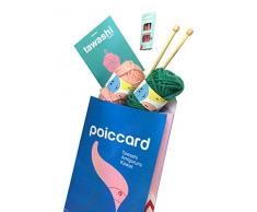 Kit Tricot pour rÃ©aliser deux Ã©ponges Ã©cologique Tawashi Origami. Kit de Tricot avec notice et 2 pelotes de fils vert et rose. IdÃ©al pour la dÃ©co cuisine ou salle de bain