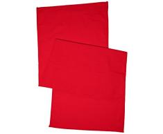 Coucke Chemin de Table Uni Cerise Coton 48 x 150 cm