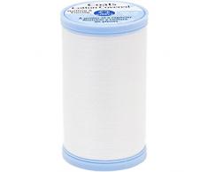 Couches en Coton Couvert Quilting et abrasions, Filetage 500-yard, Blanc