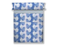 Don Coton Tirant Jeu de draps ImprimÃ© numÃ©rique 135x200x30 cm Bleu
